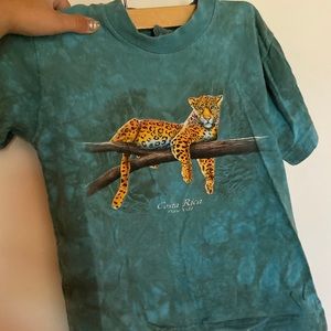 Green tie dye boys graphic tee